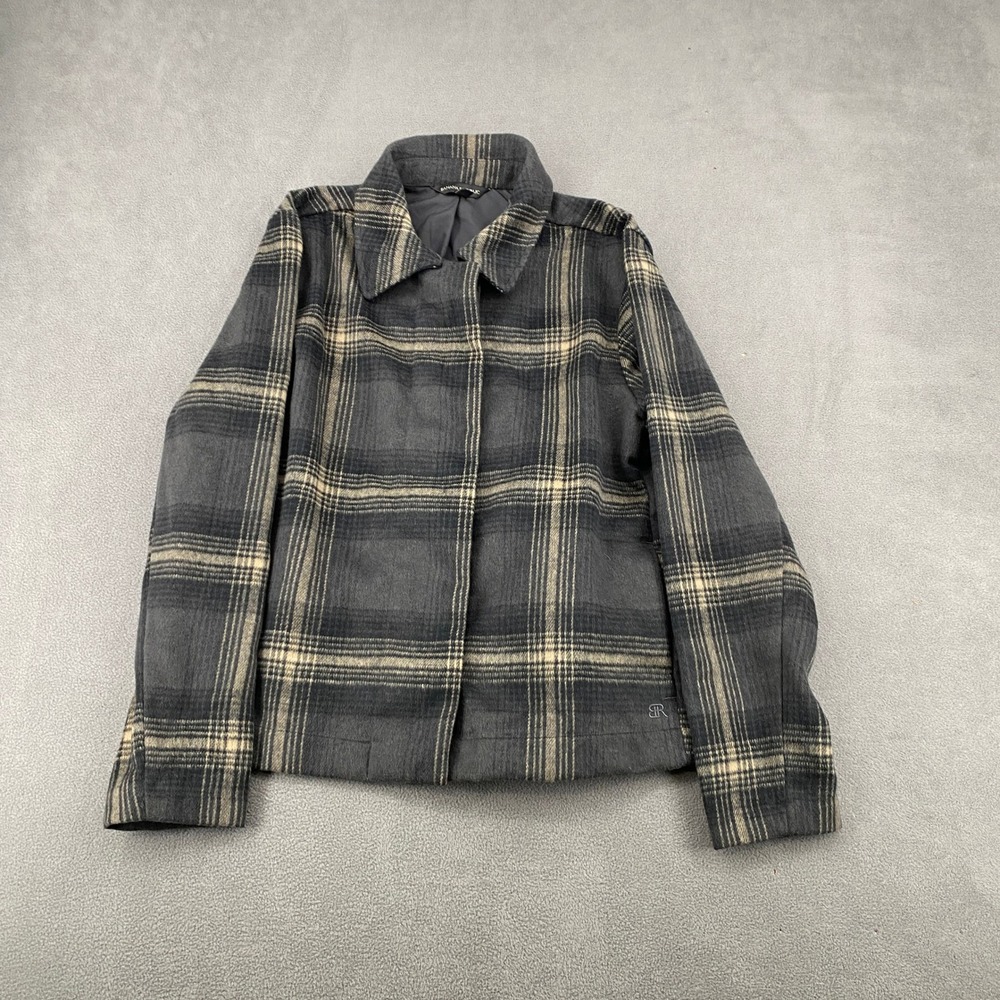 Bananaβ Republic Grey Plaid Shirt Jacket Shacket Small 1806766-S25